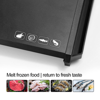 Bandeja de descongelación mejorada para alimentos congelados | Tablero de descongelación rápida de carne | Tablero de placa de descongelación de alimentos de carne con bandeja de goteo