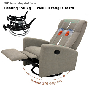 Poltrona Massaggiante Elettrica Funzionale di Alta Qualità Personalizzata da Potenti Fabbriche Design Gratuito Poltrona a Dondolo Singola Reclinabile per il Tempo Libero - Product Image 5