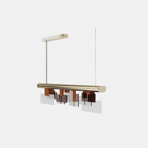 Designer's New 2025 Luxury Pendant <b>Light</b> Long LED Tricolor <b>Light</b> Source E27 Switch Control For Dining Room - Product Image 2