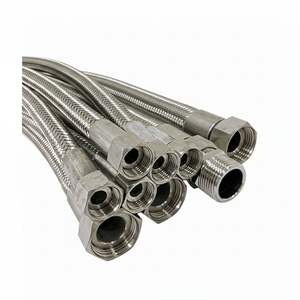 PTFE Braided Hose SAE100 R14 High Temperature Pressure Stainless Steel Wire 304 AN4 Convoluted Durable For Automotive Equipment - Product Image 1