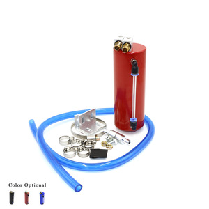 Recipiente cilíndrico de metal para ventilación de aceite de 750 ml para piezas de modificación automotriz con tubo de recogida y accesorios - Product Image 1