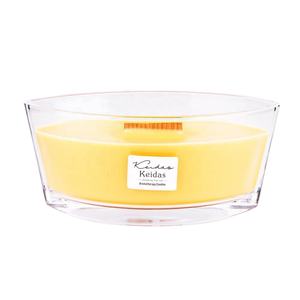 Velas de mecha de madera grandes de 16 oz, Color amarillo, Cupcake de panadería en tarro de vidrio - Product Image 6