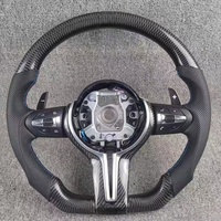 Volant en fibre de carbone véritable avec palettes larges pour BMW M3 M4 F80 F82 E90 E91 E60 X5 F15 X6 F16 F10 F30 F32 F36 F60
