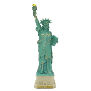 Polyresin/Hars Vrijheidsbeeld New York City Feestartikelen, 4 "Vrijheidsbeeld Standbeelden Geschenken Met Koperen Tint