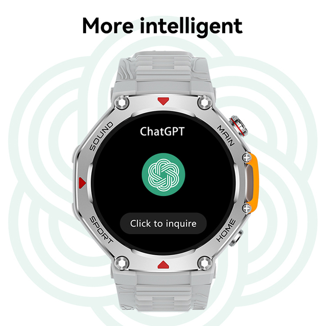 Wireless Charging Local Music Playback Smartwatch Waterproof MA31 Watch Smart Dial Call Round Outdoor Compass Sport Watches