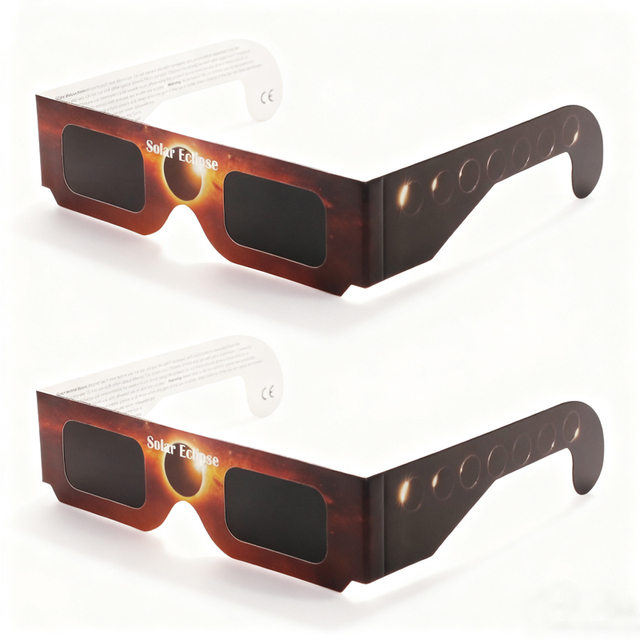 Festive Paper Eclipse Glasses for Your Next Outdoor Event Solar Eyeglasses with CE &ISO 12312-2 Certified