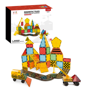 Magnet Tiles Building <strong>Blocks</strong> Plastic Road <strong>Race</strong> Car Track Sensory STEM Preschool Toys for Toddlers Perfect Birthday Gift Set - Product Image 6