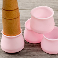 Couvre-pieds de chaise confortable en silicone auto-adhésif antidérapant pour pieds de table, tapis de protection carré et silencieux pour meubles