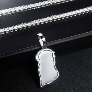 Colgante Personalizado de Hip Hop con Cabeza de Jesús de Plata 925 y Moissanita VVS Iced Out, Joyería Fina Bañada en Oro de 18k para Hombre - Product Image 3