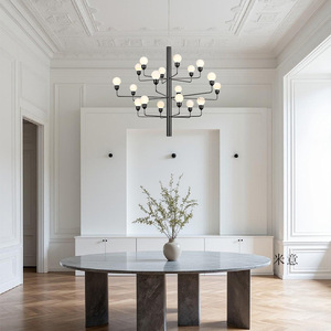 FLOS Chandelier Gold Round E27 <b>LED</b> <b>Light</b> Source 3-5M Irradiation Area Modern Living Room Dining Room Pendant <b>Light</b> - Product Image 3