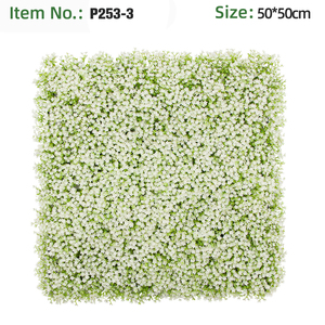 Panel de pared de césped artificial de trébol y musgo de 50*50cm, planta artificial decorativa para pared, para decoración de fondo de bodas en interiores y exteriores, decoración de pared verde. - Product Image 3