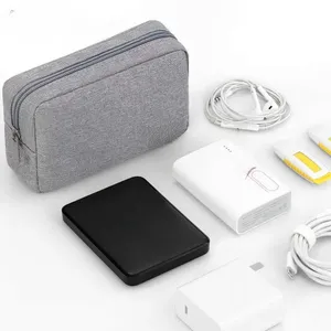 กระเป๋าจัดระเบียบอเนกประสงค์แบบซิปสำหรับสาย USB หูฟัง อุปกรณ์อิเล็กทรอนิกส์ - กระเป๋าเก็บของแบบพับได้รักษ์โลกสำหรับอุปกรณ์ดิจิทัล - Product Image 4