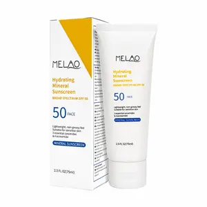 Merek sendiri 75ml pelindung matahari SPF50 perlindungan UV menyegarkan tidak berminyak tabir surya pelembap pemutih tahan lama