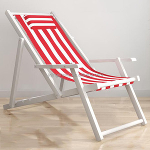 Chaise longue pliante légère et durable avec accoudoir en tissu Oxford-Chaise d'extérieur portable pour parc et hôtel - Product Image 4