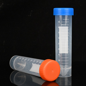 Tubo de centrífuga de plástico directo de fábrica Botellas de plástico de alta calidad con fondo plano - Product Image 1