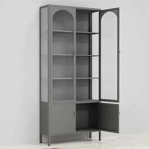 Armoire <span class=keywords><strong>de</strong></span> présentation en acier 2 portes en verre armoire à gagner casier <span class=keywords><strong>de</strong></span> <span class=keywords><strong>balcon</strong></span> armoire <span class=keywords><strong>de</strong></span> <span class=keywords><strong>rangement</strong></span> <span class=keywords><strong>de</strong></span> livres en métal bibliothèques <span class=keywords><strong>de</strong></span> salon avec pieds - Product Image 3