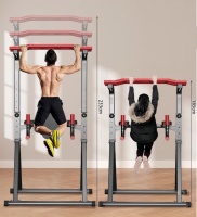 Tour de musculation pliable multifonction réglable avec barre de traction et station de dips, équipement d'entraînement de force de haute qualité en carbone