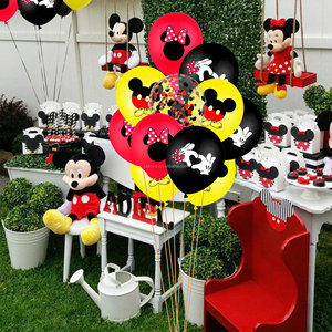 Bonito ratón tema niños cumpleaños fiesta decoración pastel <span class=keywords><strong>Topper</strong></span> cumpleaños Banner látex globo <span class=keywords><strong>Mickey</strong></span> Minnie fiesta - Product Image 5
