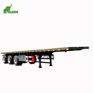 Semi-remorque plateau 3 essieux pour conteneur 20 pieds à prix abordable - Product Image 1