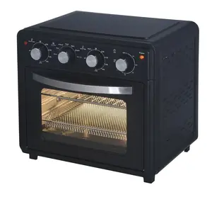 Fritadeira de ar elétrica doméstica, forno de grande capacidade, 30L, 1600W, pode assar frango inteiro, pizza de 12 polegadas