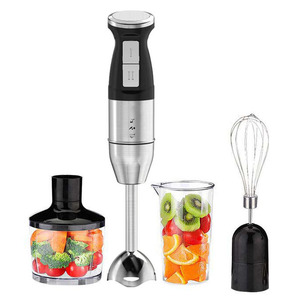 Licuadora multifuncional de acero inoxidable 4 en 1 con picadora, exprimidor y batidor para uso en la cocina - Product Image 1