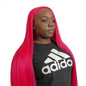 Perruque Lace Front Personnalisée Multicolore en Gros, Cheveux Synthétiques Doux et Raides, Écologiques, Ligne de Cheveux Naturelle, Résistantes à la Chaleur pour Femmes - Product Image 1