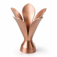 Trophée Sportif Moderne en Métal Coulé, Design Spirale Double Hélice Couronne Ouverte Flamme Zigzag, Plaqué Or, Récompense de Remise de Diplôme