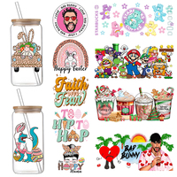 Etiquetas Adhesivas Personalizadas con Diseño de Envoltura UV para Vasos, Resistentes al Agua y Duraderas, con Impresión de Logotipo, Precio de Fábrica