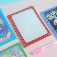 Cuaderno Mágico de Espiral con Diseño de Dibujos Animados Coloridos, con Bolígrafo Mágico, Libro para Dibujar y Garabatear, Regalo