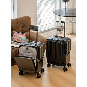 [Brand] Carry-On <b>Suitcase</b> 20-Inch Zipper Closure Swivel <b>Wheels</b> Unisex Travel Luggage - Product Image 1