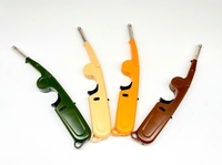 Briquet pliant pour barbecue, briquet de cuisine en plastique à flamme puissante, briquet à gaz sécurisé avec verrouillage, briquet pistolet pour barbecue