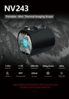 Mini caméra thermique de vision nocturne Tristar, portable, étanche, avec écran tactile OLED de 1,43 pouces pour la chasse
