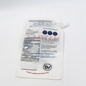 Bolsa Doypack Blanca Brillante de PE de Grado Alimenticio de 330g, a Prueba de Fugas, con Boquilla Reutilizable para Ensaladas, Leche, Salsas y Líquidos - Product Image 3