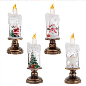 Kanlong Lumineux Décoration de Noël Lumière Lanterne d'Eau Série Ornements Lumière LED Bougie Père Noël Flamme Bougie Artisanat - Product Image 5