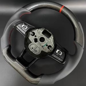 Volante de Cuero de Fibra de Carbono Brillante de Alta Calidad para Volkswagen <span class=keywords><strong>Polo</strong></span> Golf <span class=keywords><strong>6</strong></span> 7 7.5 8 R <span class=keywords><strong>GTI</strong></span> Passat B6 B7 CCMK6 Mk7 - Product Image 6