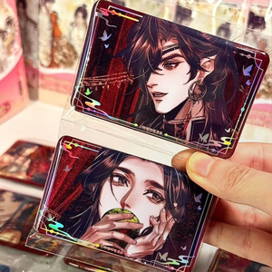 Lot de 2 broches et épingles de revers 2026 Hot Anime Heaven Official's Blessing Tian <span class=keywords><strong>Guan</strong></span> <span class=keywords><strong>Ci</strong></span> <span class=keywords><strong>Fu</strong></span>, badges rectangulaires de dessin animé Hua Cheng Xie Lian - Product Image 1