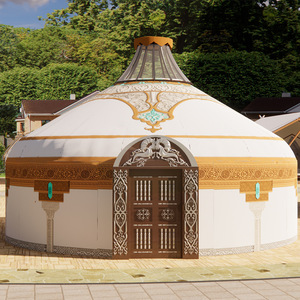Camping en plein air Maison mobile Tente Partie familiale Tentes Bon marché <span class=keywords><strong>Yourte</strong></span> <span class=keywords><strong>mongole</strong></span> de haute qualité - Product Image 4