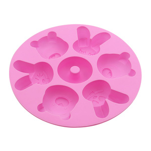 271 Cổ Phiếu Nhà Máy 7 Lỗ Phim Hoạt Hình Thỏ Và Gấu Hình Dạng Xà Phòng Làm Khuôn Silicone Bánh Khuôn S Nến Xà Phòng Làm Nhựa Silicone - Product Image 6