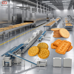 Ligne de production entièrement automatique de biscuits durs et mous, machine à fabriquer des biscuits craquelins, des craquelins au soda et des biscuits, avec emballage - Product Image 1