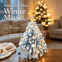 Kit DIY Arbre de Noël Perlé 3D – Ensemble de Fabrication d'Arbres de Noël en Perles de Cristal – Kit Artisanat de Noël – Décoration de Table de Noël – Cadeau DIY