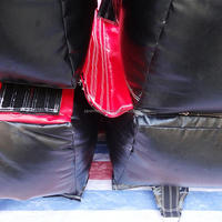 Grands nouveaux toboggans gonflables noirs trampolines rouges gonflables toboggan château de Bounce House avec installations récréatives