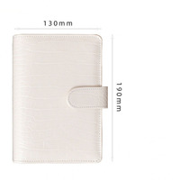 Lot de classeurs budgétaires A6 blancs personnalisés en spirale, système d'enveloppes de budget, planificateurs avec motif crocodile