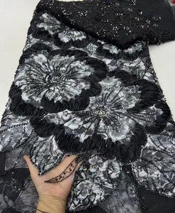 2025 eleganti lacci francesi 5 iarde di paillettes di pizzo francese abiti <span class=keywords><strong>da</strong></span> <span class=keywords><strong>sposa</strong></span> lacci per il matrimonio - Product Image 5