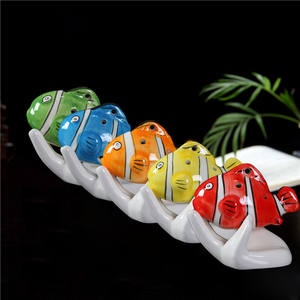 Bán Buôn Nhiều Phong Cách Làm Bằng Tay Gốm Sáo Đầy Màu Sắc Cá Hề Nấm Ốc Ocarina 6-Lỗ Sáo Ocarina Cho Giáng Sinh - Product Image 4
