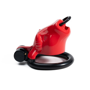 Cage de chasteté en résine médicale en forme de tête de taureau avec laisse, verrou de bondage pour pénis, jouets sexuels BDSM pour hommes esclaves - Product Image 2
