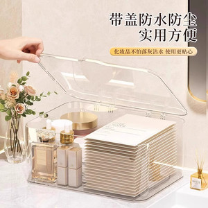 Transparent Cosmetic Organizer Box With <b>Drawers</b> 6-10L <b>Plastic</b> Makeup <b>Storage</b> Container For Desk <b>Drawer</b> Organization - Product Image 4