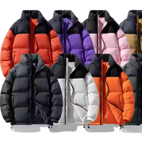 Parka d'hiver personnalisée en coton épais avec fermeture éclair, logo imprimé, design à bulles, disponible en grandes tailles, veste matelassée pour homme et femme