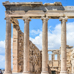 BLVE手彫り大型建物ローマの柱デザインイタリア白い大理石の固体ローマの柱 - Product Image 4