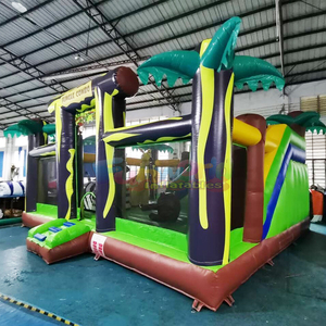Chateau gonflable kids outdoor bouncy <b>castle</b> commercial grade inflatable jungle combo <b>bounce</b> house and slide - Product Image 2