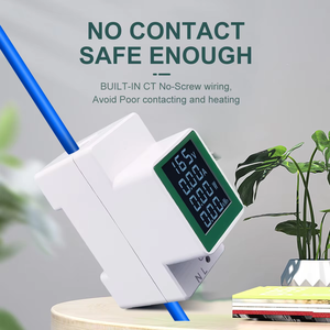 4in1 Din Rail AC Màn hình 110V/220V 100A năng lượng Meter Volt Amp Vôn kế Ampe kế wattmeter đo nhiệt độ <span class=keywords><strong>DC</strong></span> điện - Product Image 4